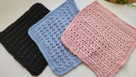 Crocheted Cotton Washcloth